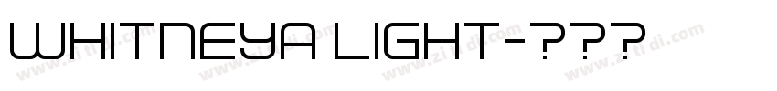 WhitneyA Light字体转换